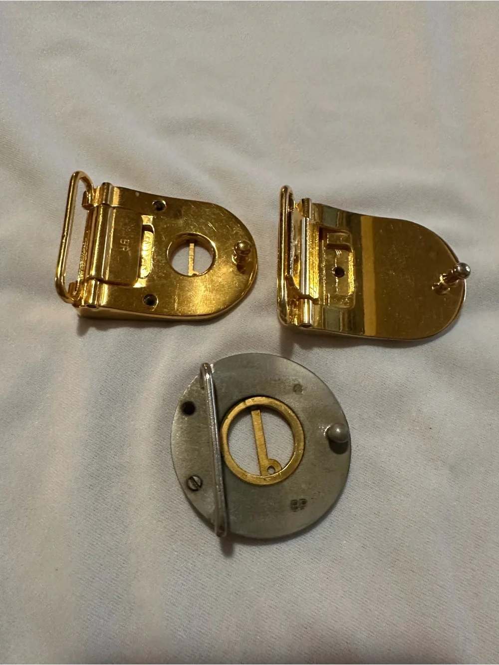 Dunhill Men's Interchangeable Belt Buckle Set of 3 - Gold & Silver Tone